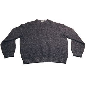 Avon Celli Sweater Men's Size 52 Black 100% Cashmere Made In Italy Crew Neck